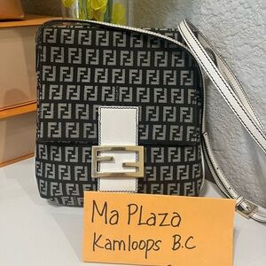 Fendi Black and Gray Crossbody Bag